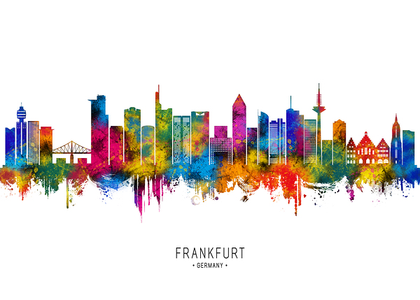 Frankfurt Germany Skyline Print