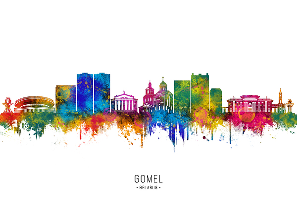 Gomel Belarus Skyline Print