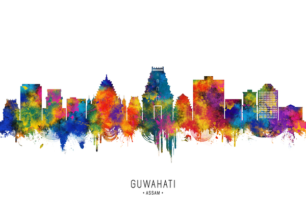 Guwahati Assam Skyline Print