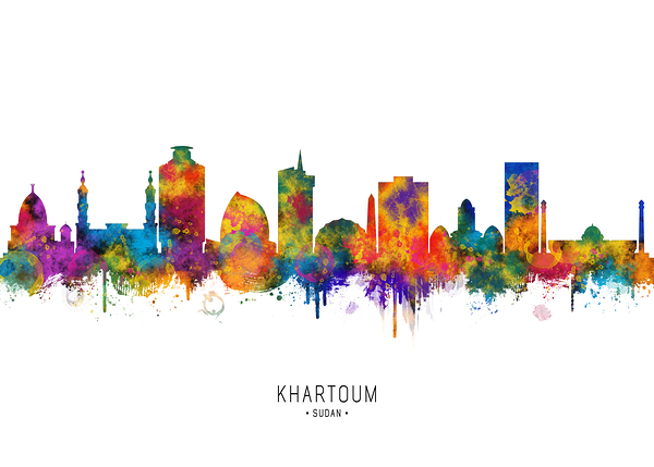 Khartoum Sudan Skyline Print
