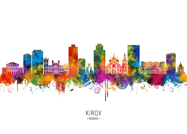 Kirov Russia Skyline Print