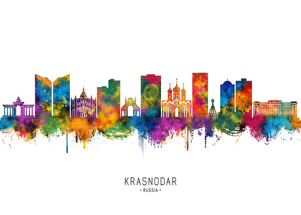 Krasnodar Russia Skyline Print