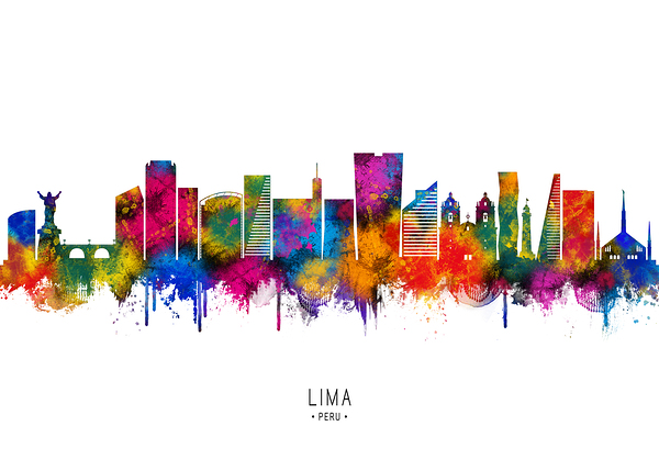 Lima Peru Skyline Print