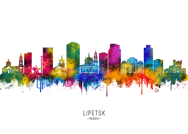 Lipetsk Russia Skyline Print