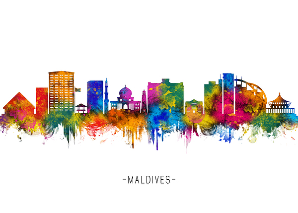 Maldives Skyline Print