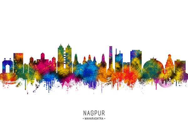 Nagpur Maharashtra Skyline Print