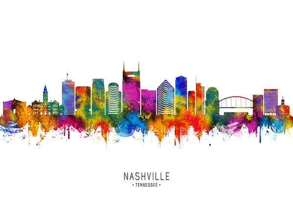 Nashville Tennessee Skyline Print