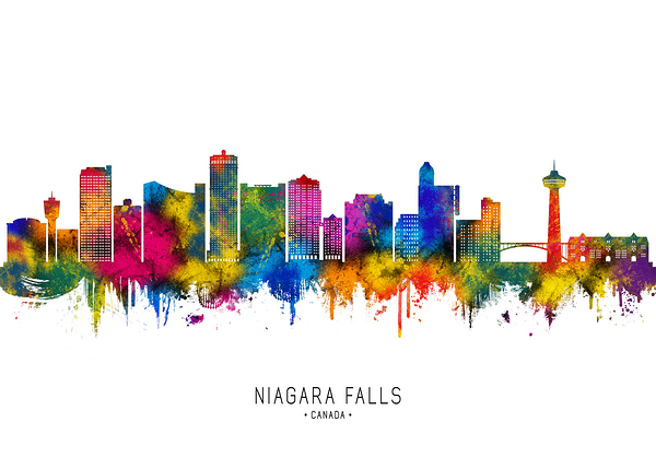 Niagara Falls Canada Skyline Print