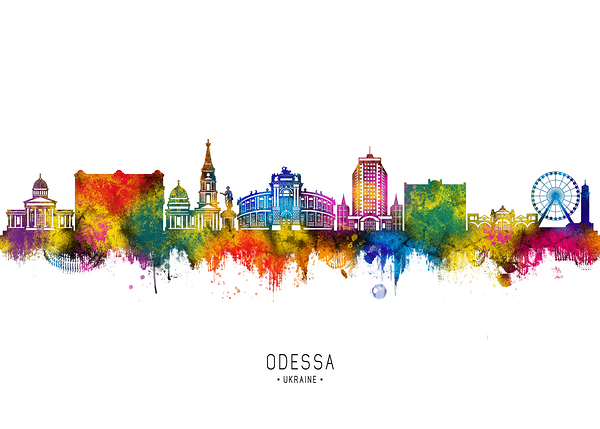 Odessa Ukraine Skyline Print