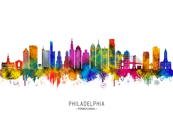 Philadelphia Pennsylvania Skyline Print
