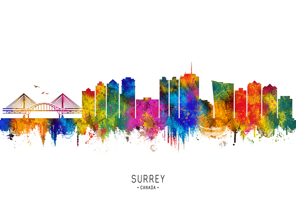Surrey Canada Skyline Print