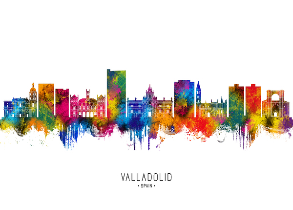 Valladolid Spain Skyline Print