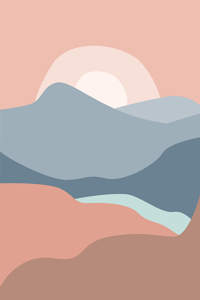 Sunset landscapes. a Print