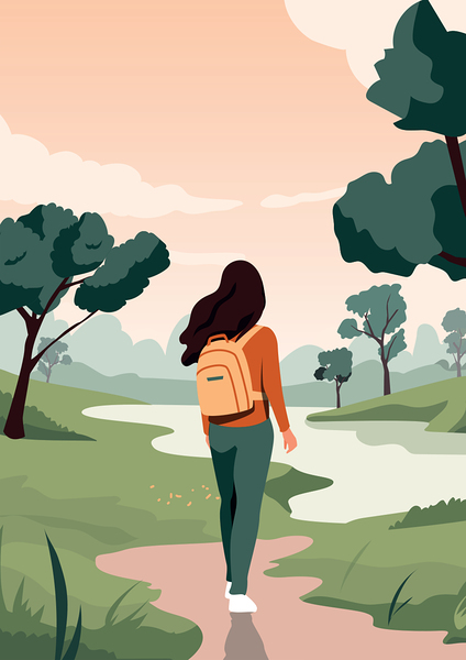 Nature Landscape. a Print