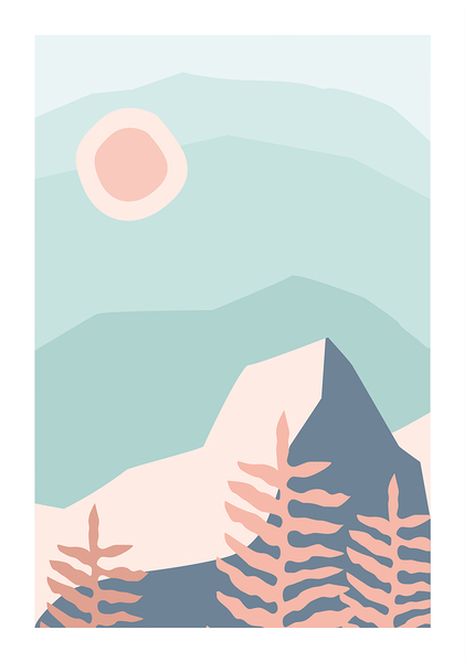 Colorful landscape. b Print