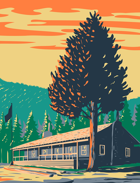 Roosevelt Lodge Print