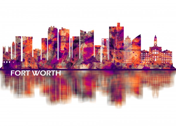 Fort Worth Texas Skyline Print
