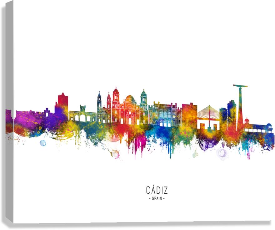 Cadiz Spain Skyline Canvas Print