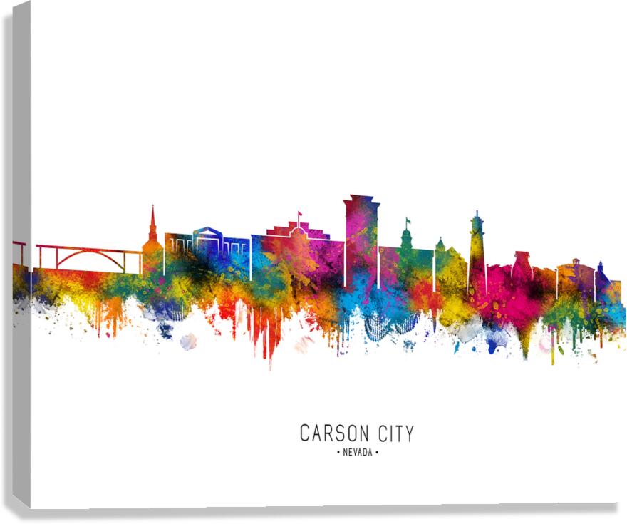 Carson City Nevada Skyline Canvas Print