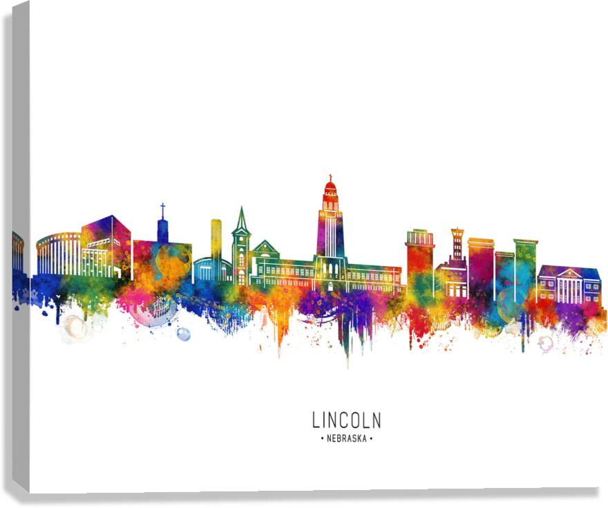 Lincoln USA Skyline Canvas Print