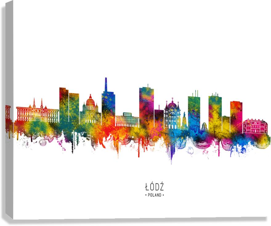 Lodz Poland Skyline Canvas Print