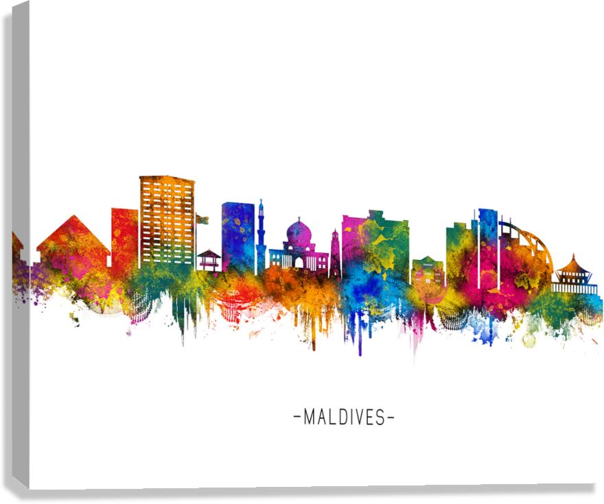 Maldives Skyline Canvas Print