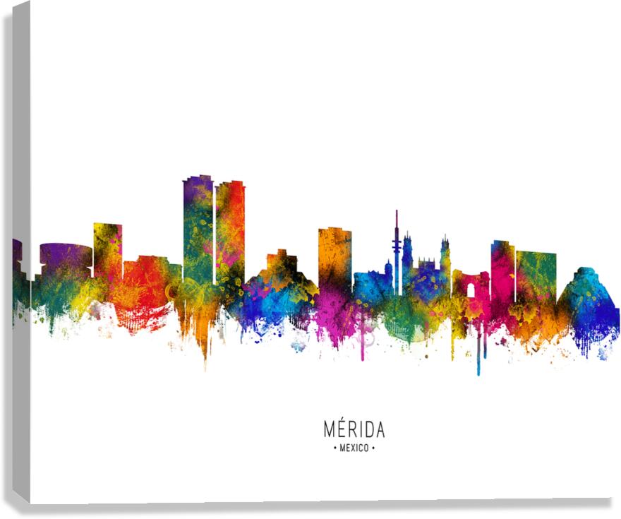 Merida Mexico Skyline Canvas Print
