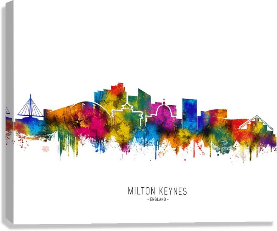 Milton Keynes England Skyline Canvas Print