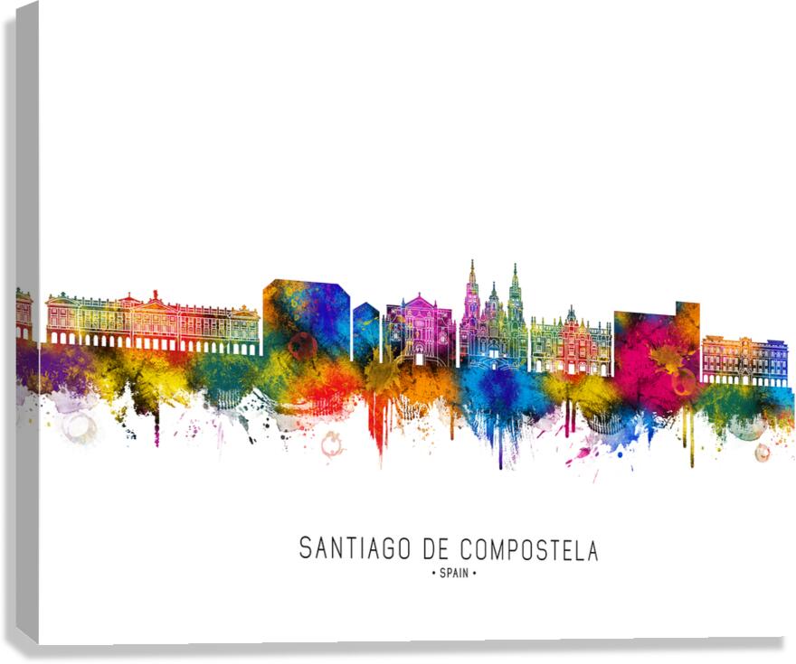 Santiago de Compostela Spain Skyline Canvas Print