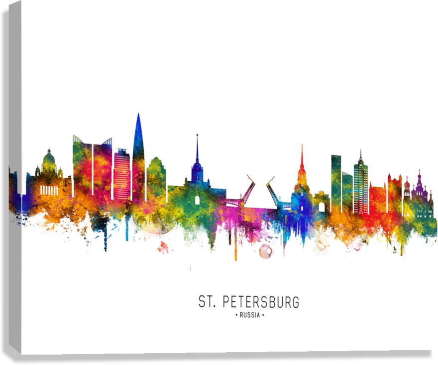 St. Petersburg Russia Skyline Canvas Print
