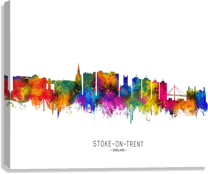 Stoke-on-Trent England Skyline Canvas Print