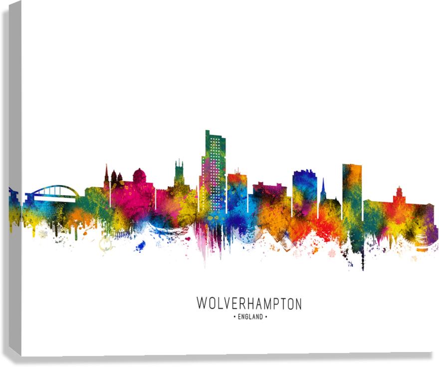 Wolverhampton England Skyline Canvas Print