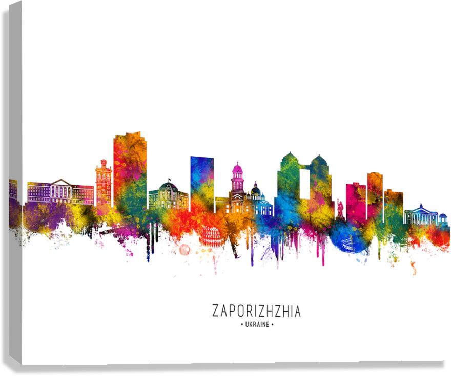 Zaporizhzhia Ukraine Skyline Canvas Print