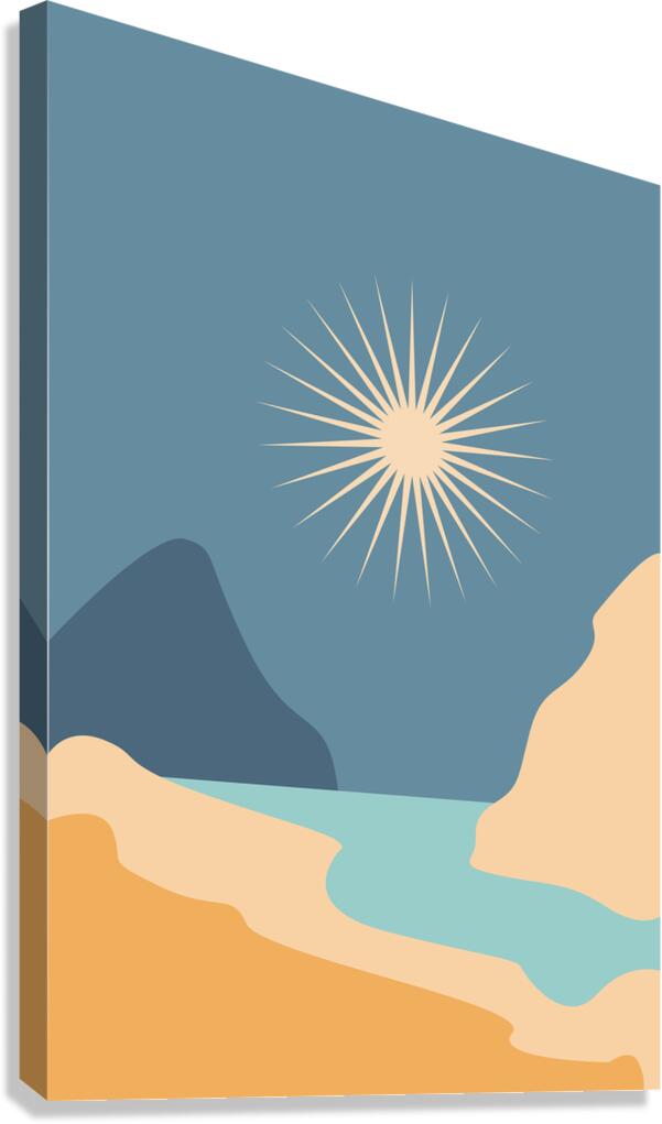 Modern natural abstract landscape. b Canvas Print