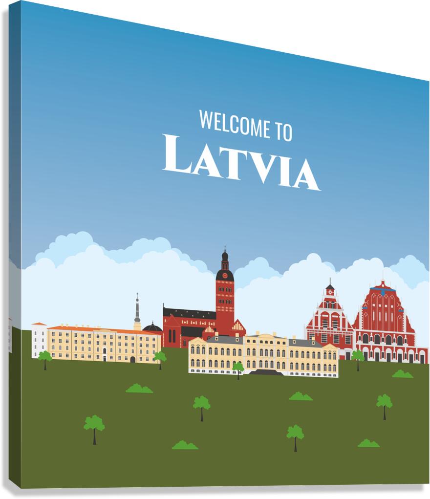 Welcome to Latvia Canvas Print