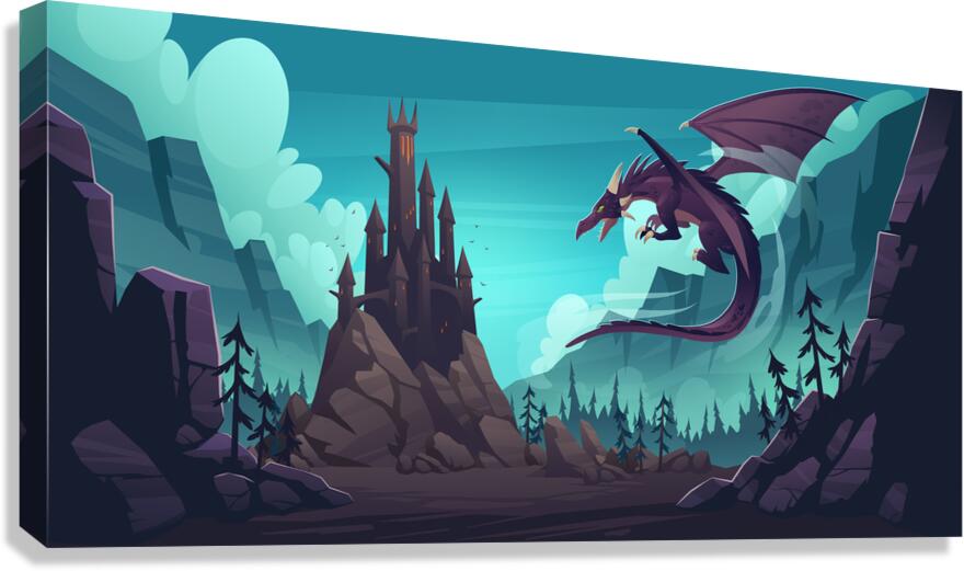 Flying dragon Canvas Print