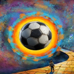 Abstract Cosmic Soccer Art 