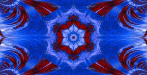 Blue Lotus In Red