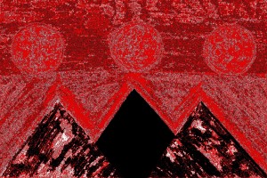 Pyramids Of Other Worlds In Red