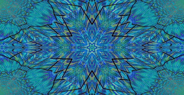 Blue Wave Lotus by Sherrie Larch