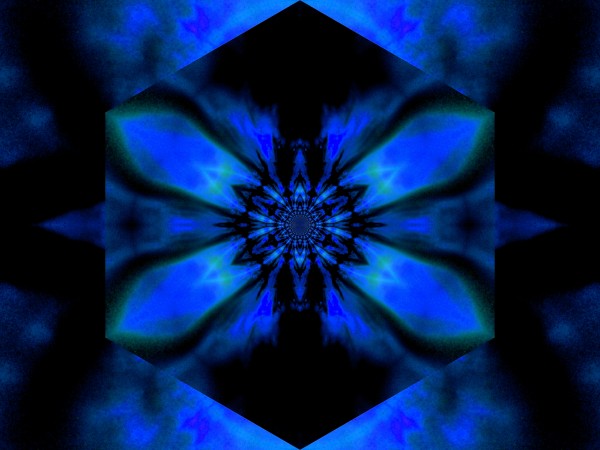 Fire Lotus Blue 2 Print
