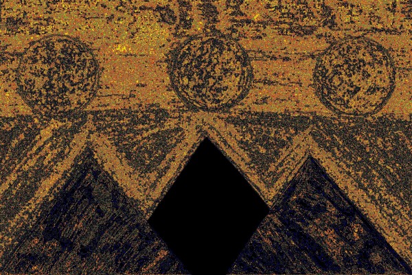 Pyramids Of Other Worlds In Golden Yellow by Sherrie Larch