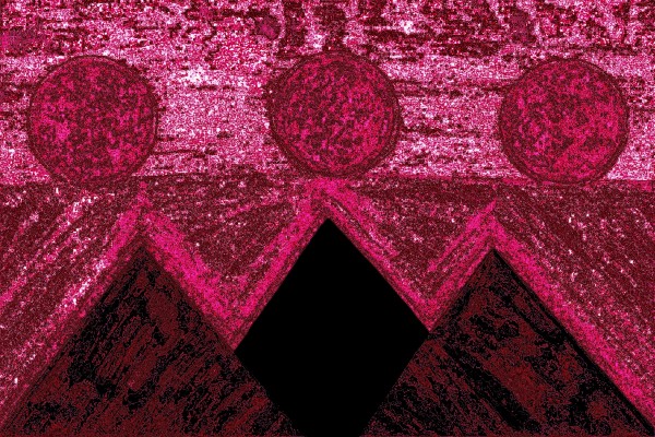 Pyramids Of Other Worlds In Rose by Sherrie Larch