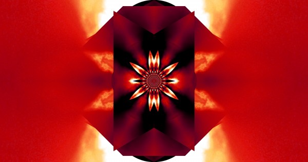 Red Fire Flower 2 Print