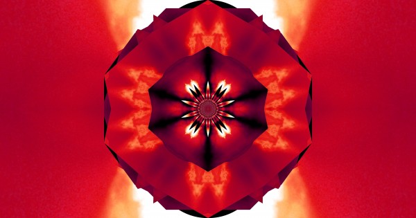 Red Fire Flower 5 Print