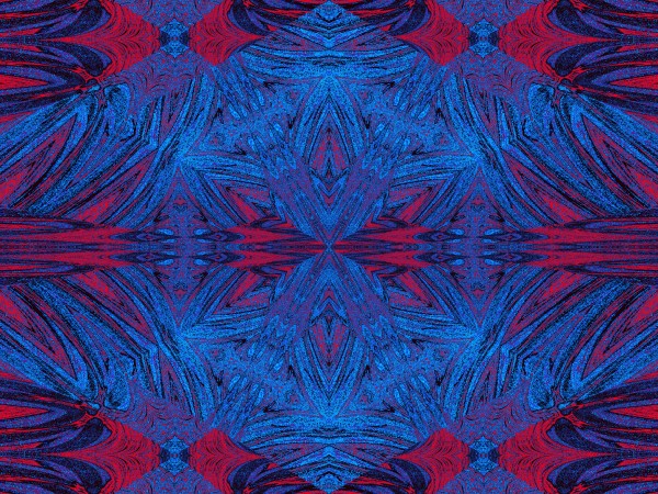 Red Into Blue Lotus by Sherrie Larch
