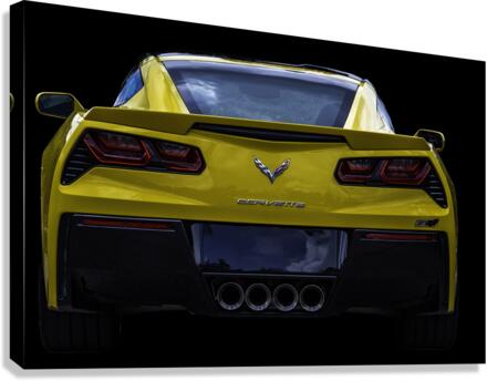 Yellow Vette Canvas Print