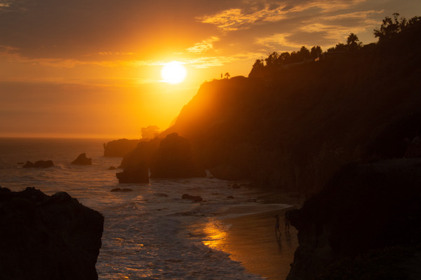 Golden Hour Stroll--Malibu Coast by Christopher Nunes