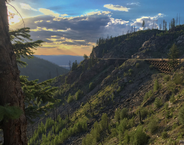 Myra Canyon Sunset-- British Columbia-- Canada by Christopher Nunes