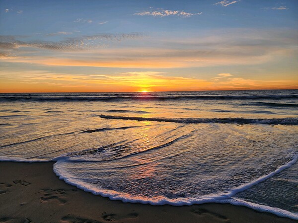  beach at dusk  Print